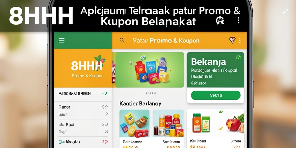 Tampilan antarmuka aplikasi 8HHH yang user-friendly untuk promo dan kupon.