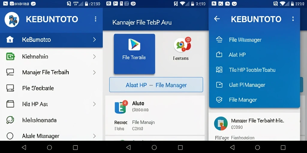 Antarmuka KEBUNTOTO yang intuitif untuk manajemen file yang efisien.