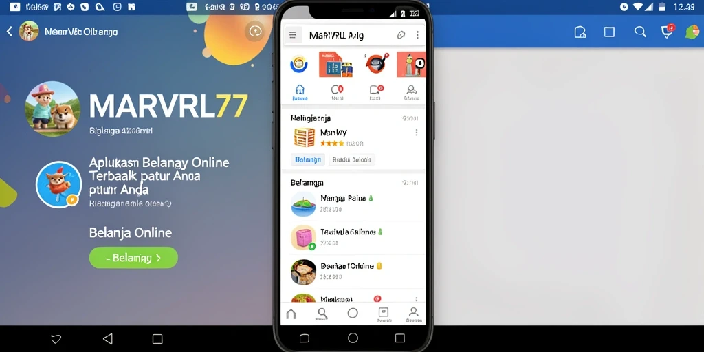 Tampilan antarmuka MARVRL77 yang menarik untuk belanja online.