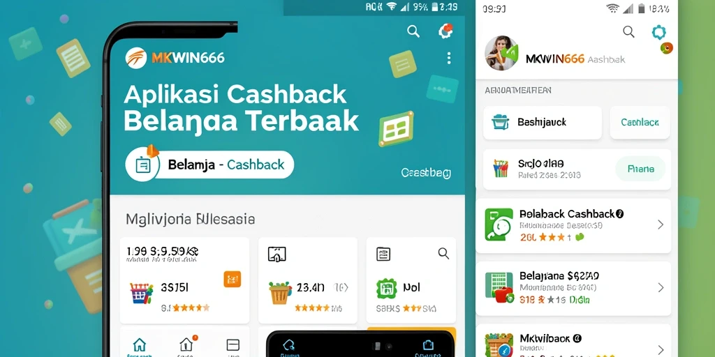 Antarmuka aplikasi MKWIN666 menampilkan penawaran cashback menarik.