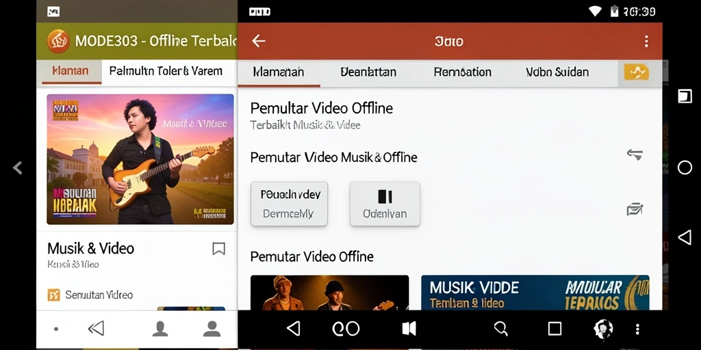 Antarmuka sederhana dan fungsional MOD303 untuk Pemutar Video Offline.