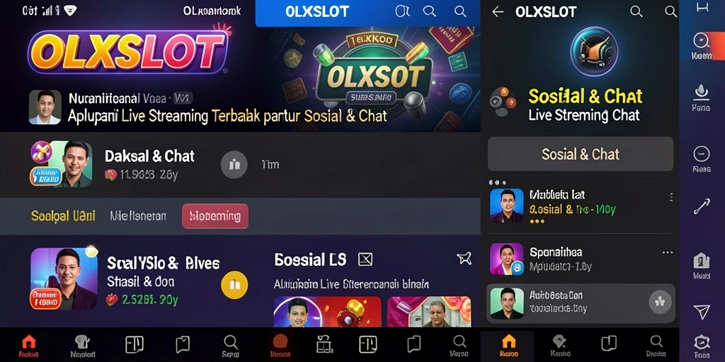 Tampilan antarmuka OLXSLOT yang intuitif dan siap digunakan untuk live streaming.