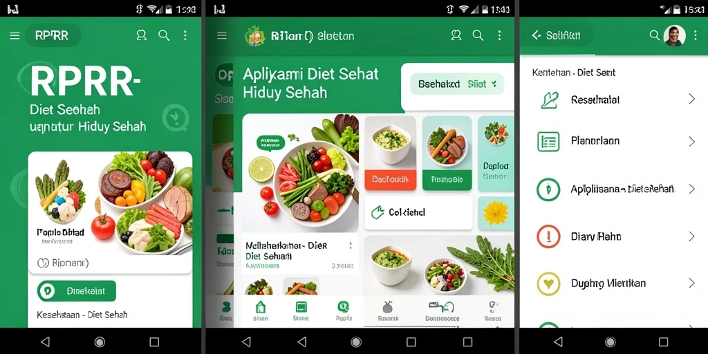 Antarmuka RPRR memudahkan pengguna dalam merencanakan diet sehat.