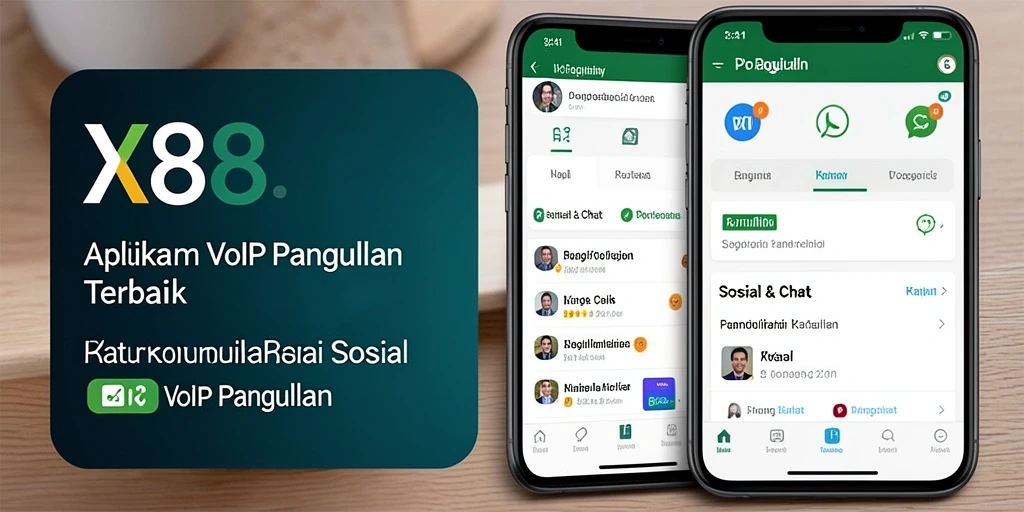 Antarmuka aplikasi X88 yang intuitif untuk VoIP Panggilan.